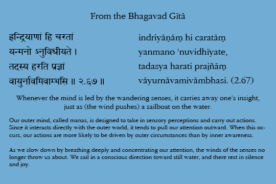 Bhagavad Gita 2.67 - Mind Follows the Senses